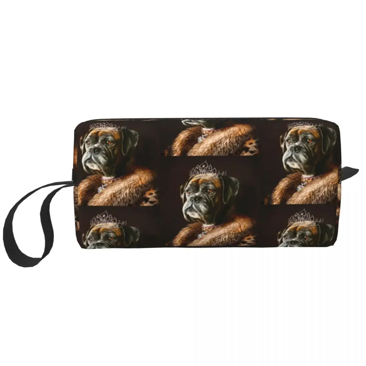 Bolsa de cosméticos de viaje personalizada para mujeres, Boxer, retrato de perro, organizador de maquillaje, Kit de almacenamiento de belleza, Dopp, Regal Pet Army