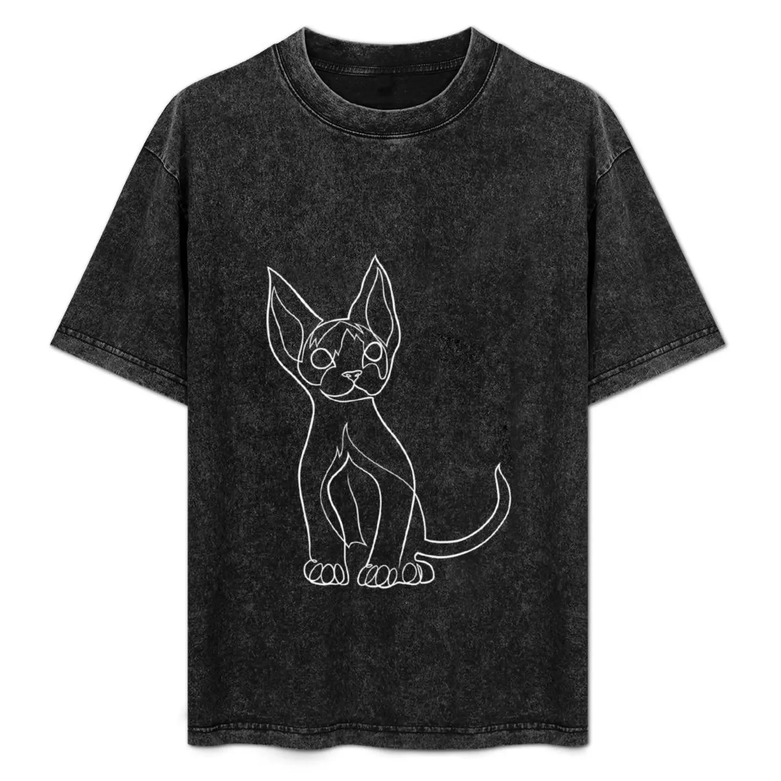 

Devon rex cat kitten T-Shirt custom shirt summer clothes plain Men's t-shirts