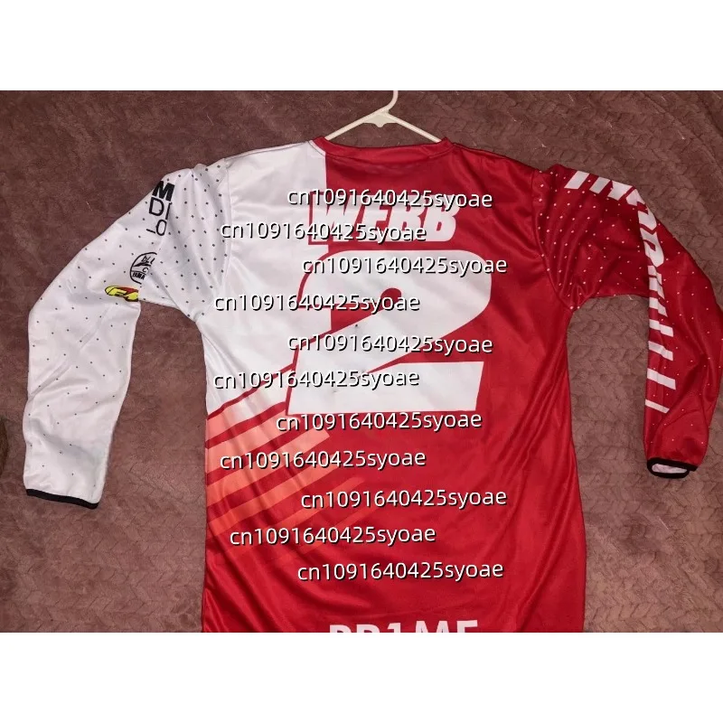 

2026 Модная мужская и женская мотоциклетная свободная футболка с длинными рукавами для верховой езды # 2 WEBB Быстросохнущая красная футболка с 3D-принтом