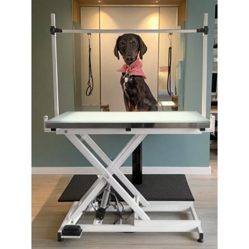 

Electric LED Pet Grooming Table, Hydraulic Foldable with Adjustable Height