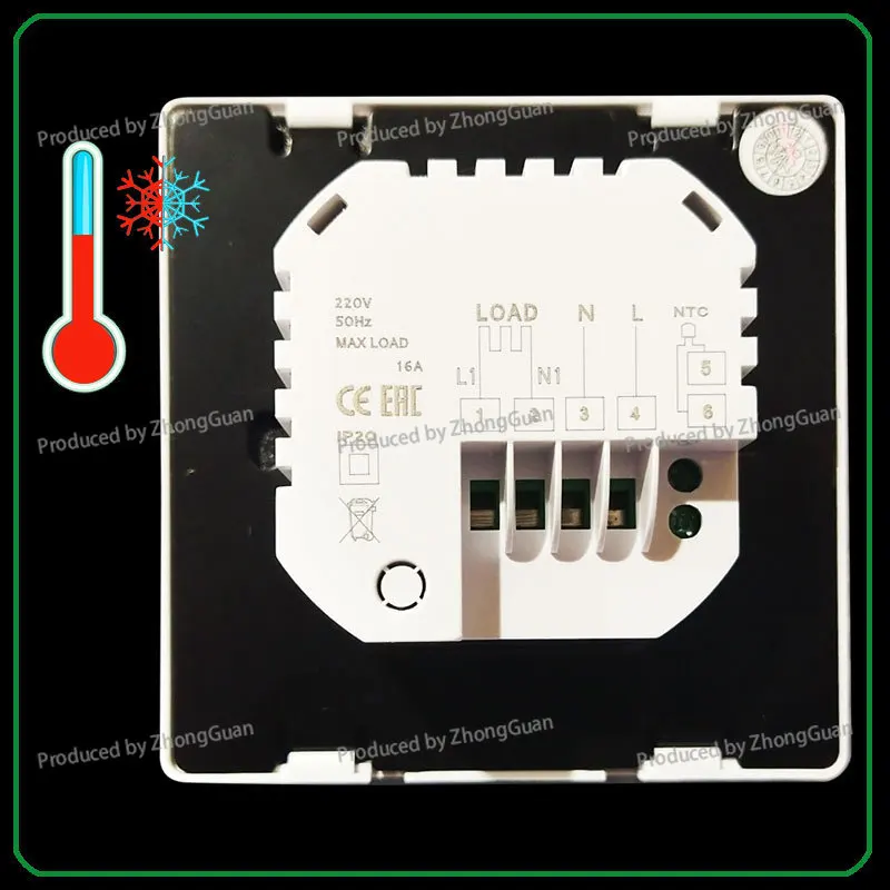 English Water Heating Thermostat with Switch Programming Temperature Controller Temperature Control Switch Panel