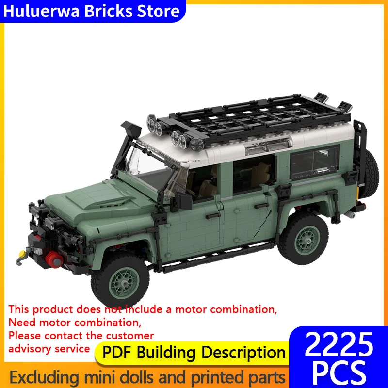 

Модель скоростного гоночного автомобиля MOC, строительные кирпичи, защитник 110, внедорожник, модульная технология, подарки, праздник, сборка, детские игрушки