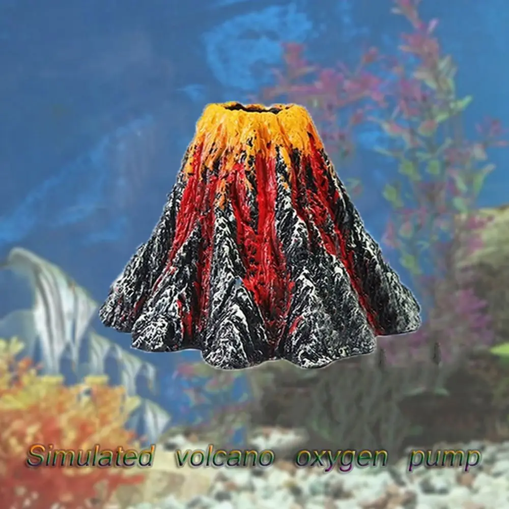 8.5*5.5cm Simulation Volcano Ornaments Creative Air Stone Micro-landscape High Quality Fish Tank Decor