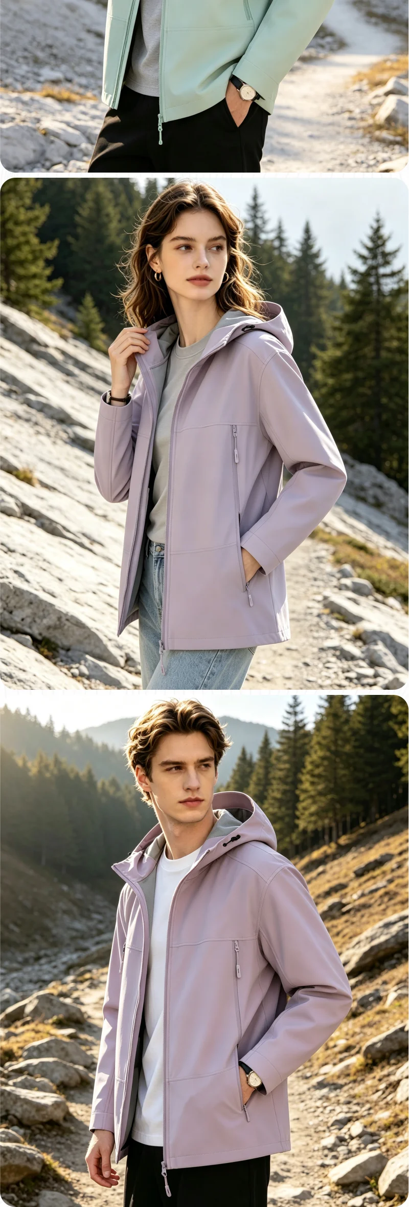 Maßgeschneiderte Parker-Windbreaker mit kostenlosem Logodruck, Frühlings- und Herbstjacken, Outdoor-Sportbekleidung, winddichter Mantel, Teamkleidung – Detail 6