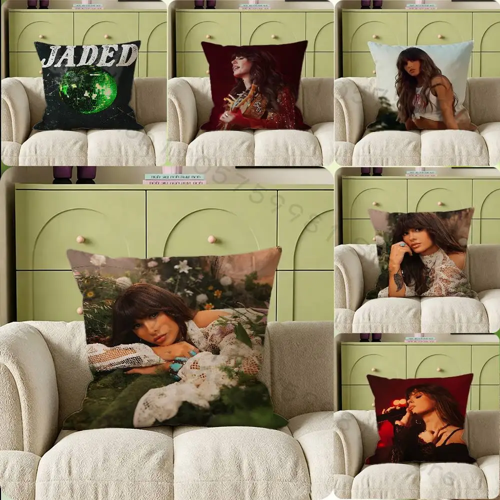Singer E-Ella Langley Dandelion Tour Cartoon Printing Pillowcase Customized Pillow Cover for Sofa Home Decor