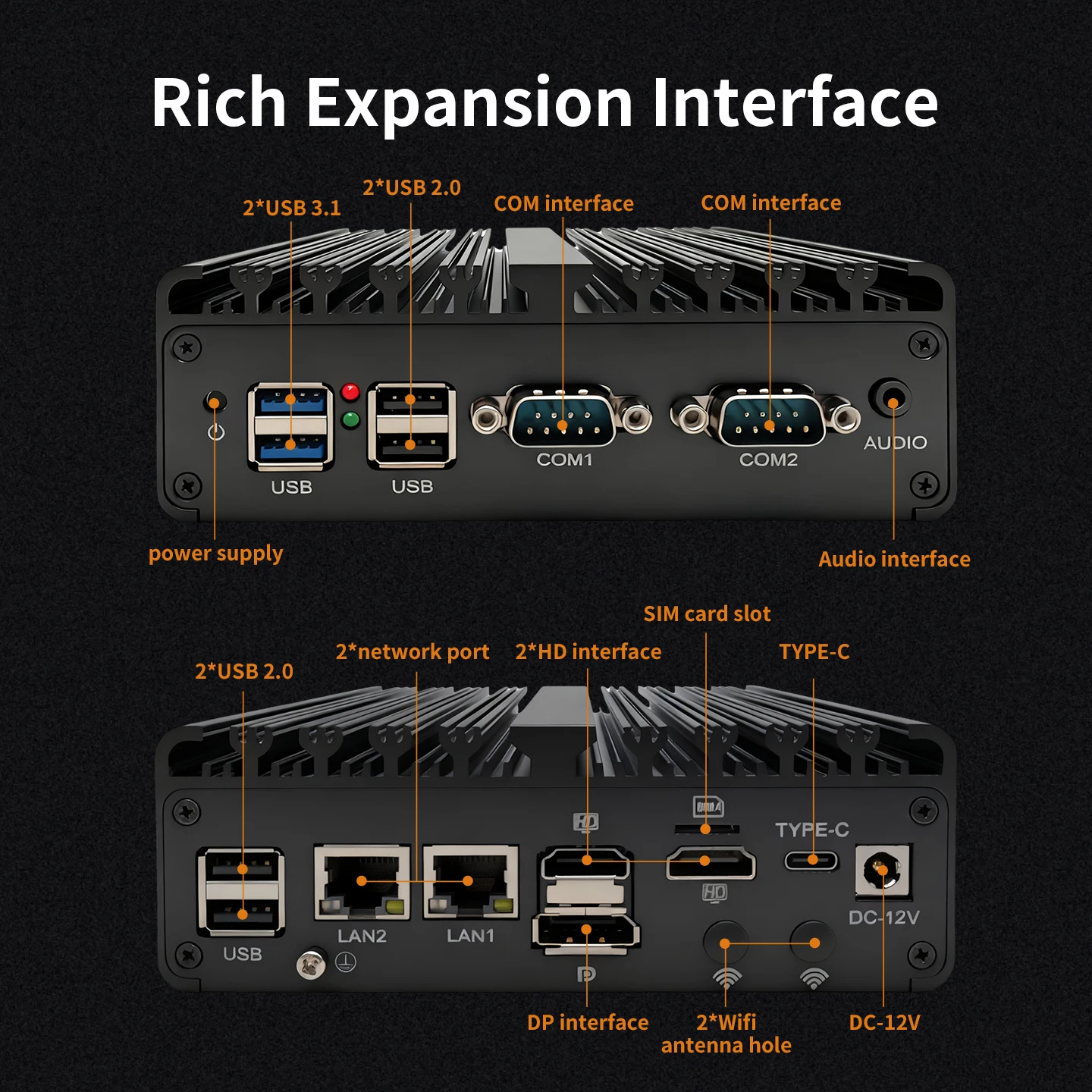 Mini computadora industrial Intel N150 16GB DDR5 2xHD DP Triple pantallas Windows 11/Linux Dual Lan 2x RS232 COM PC industrial 4G