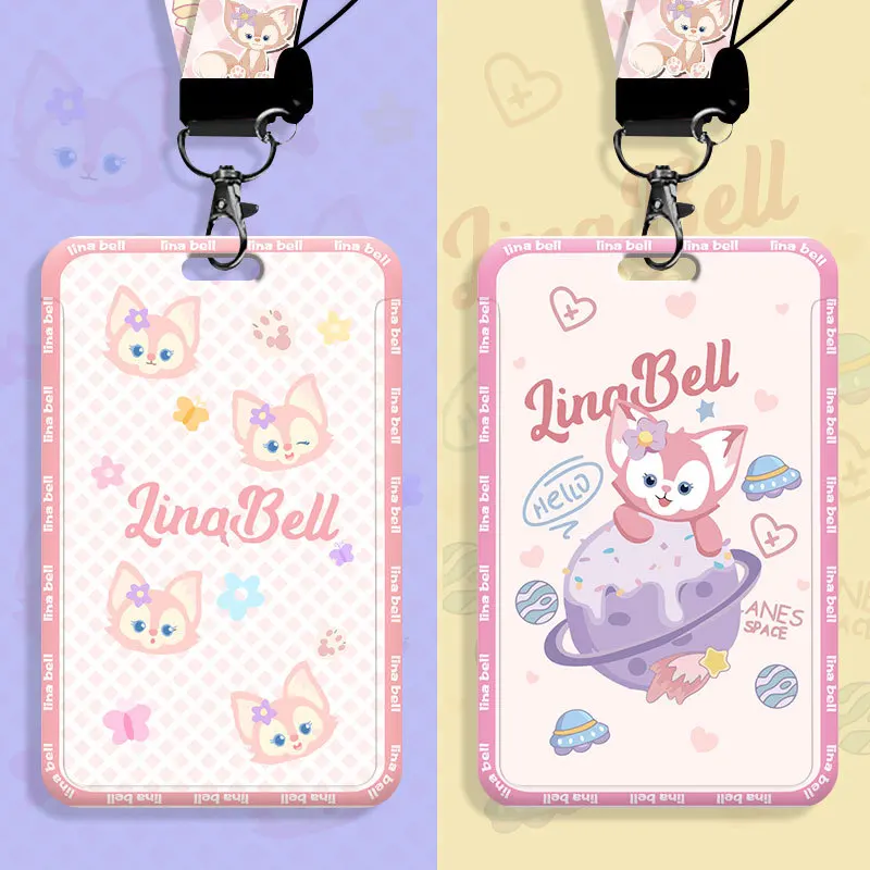 

Kawaii Disney Stellalou Preschool Shuttle Bus Card Holder Student Campus Card Work ID Set Meal Card Card Ban Card Girl Gift