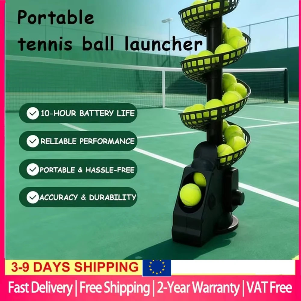 Machine à balles de tennis portable et durable pour l'entraînement en solo, équipement professionnel avec 10 heures d'autonomie de la batterie