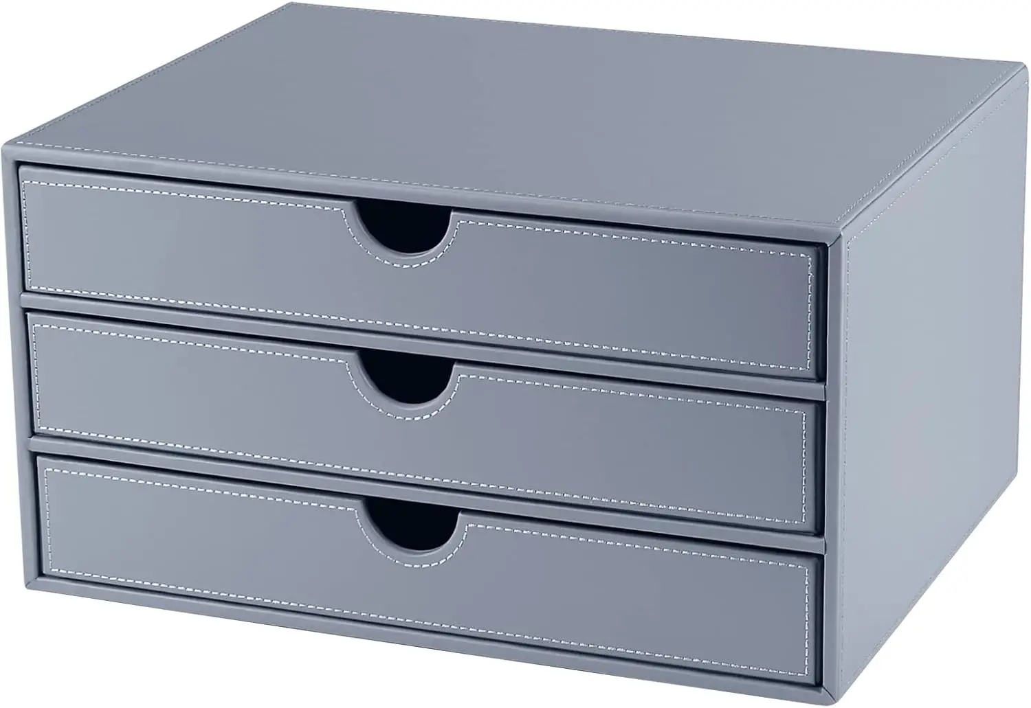 

Кожаный настольный органайзер с 3 ящиками и лотком, офисные принадлежности для хранения и организации документов на рабочем столе