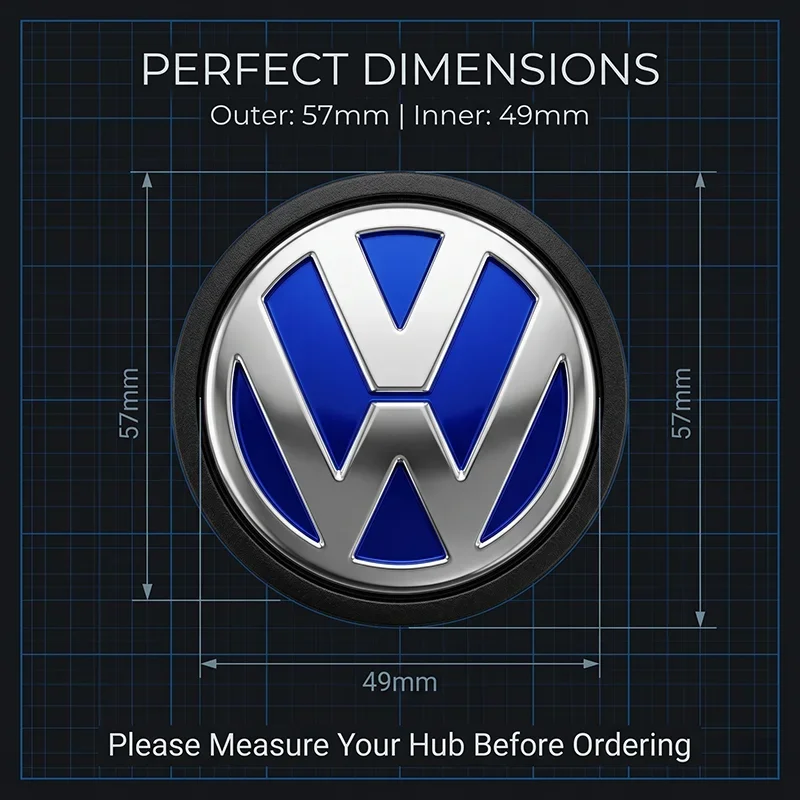 4-teiliger Auto-Radnabenkappen-Aufkleber, Reifen-Emblem-Abzeichen für VW Jetta MK5 MK6 Golf-4 5 6 7 Passat 3B7 601 171 B5 B6 B7 – Detail 4