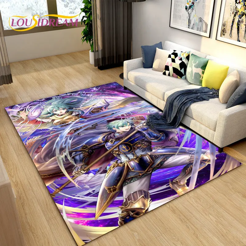 Fire Emblem Series Game Gamer Area Rug,Carpet Rug for Living Room Bedroom Sofa Doormat Decoration, Kids Play Non-slip Floor Mat