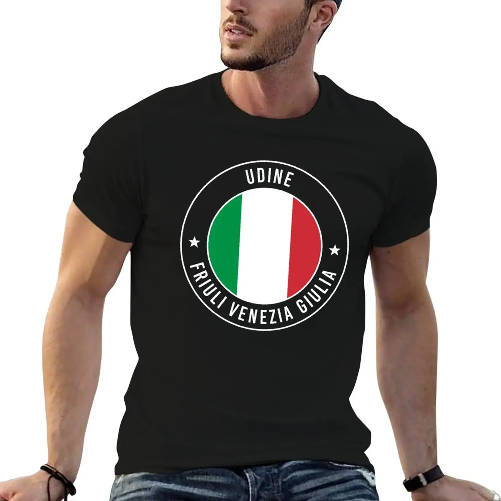 Udine Friuli Venezia Giulia Italia Flag T-Shirt oversized t shirt kawaii clothes vintage anime shirt plain white t shirts men