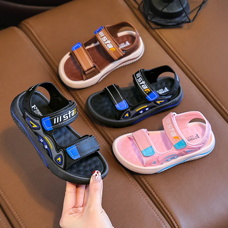 

2026 Children's Sandals Summer New Casual Primary School Students Soft Bottom Comfortable Beach Boys' Sandals