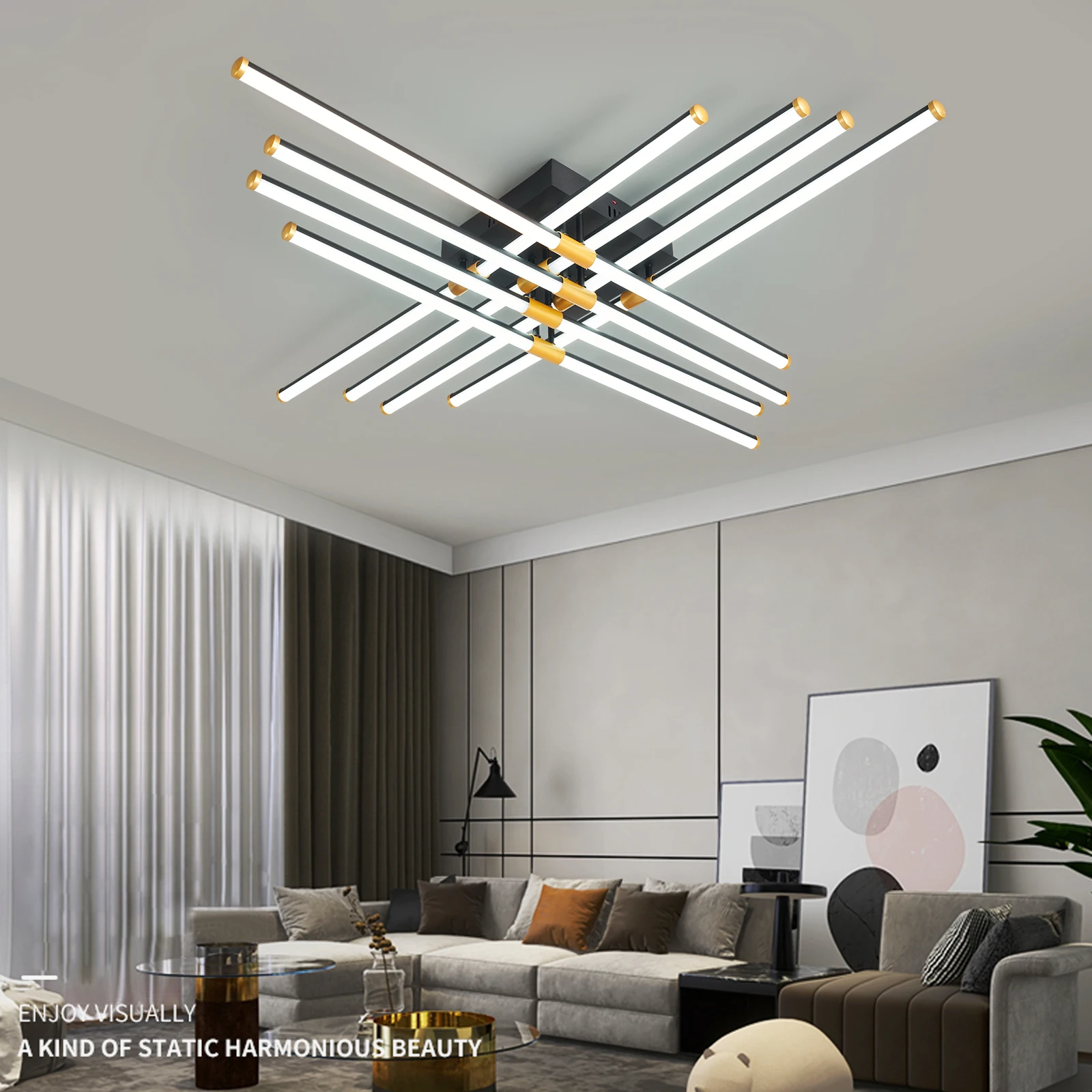 

Smart Bluetooth Ceiling Chandeliers Dimmable Compatible with Alexa For Bed room Living Room Studyroom led Chandelier