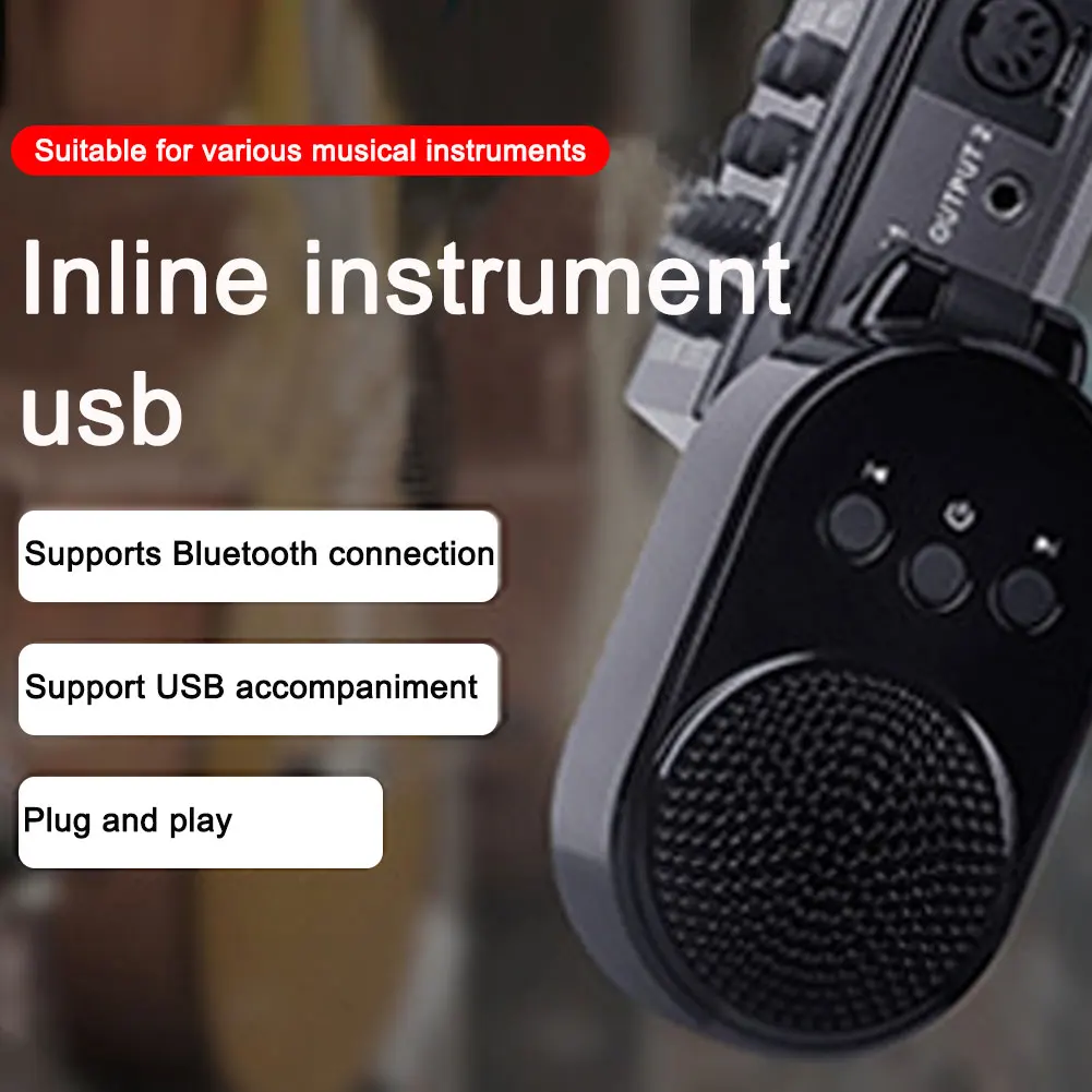 متعدد التأثيرات أمبير USB قابلة للشحن الصوتية سق تشويه لهجة الغيتار الكهربائي مضخم ضوت سماعات الأذن مكبرات الصوت كومبو مكبر للصوت