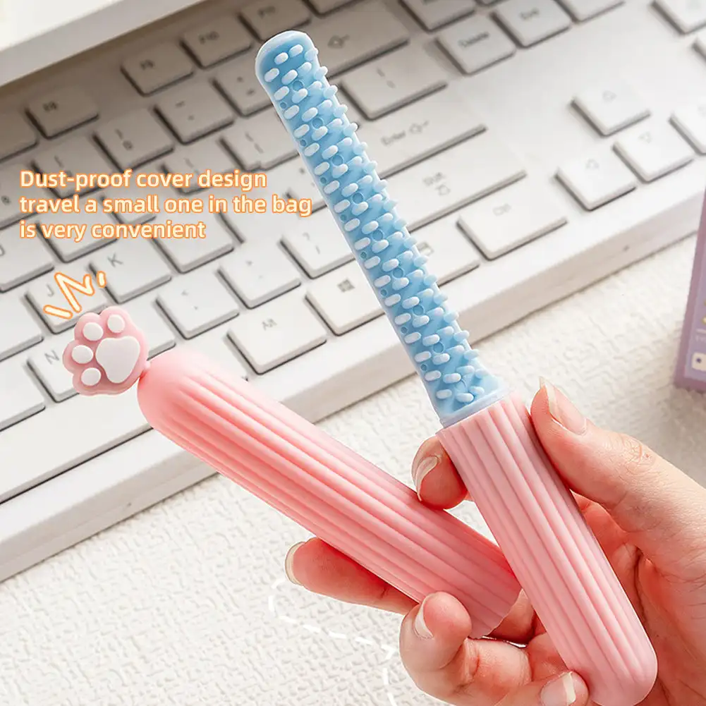 猫用の頑丈な櫛,漫画のプリント,簡単に掃除できる,防塵,家具,ふた,小さい