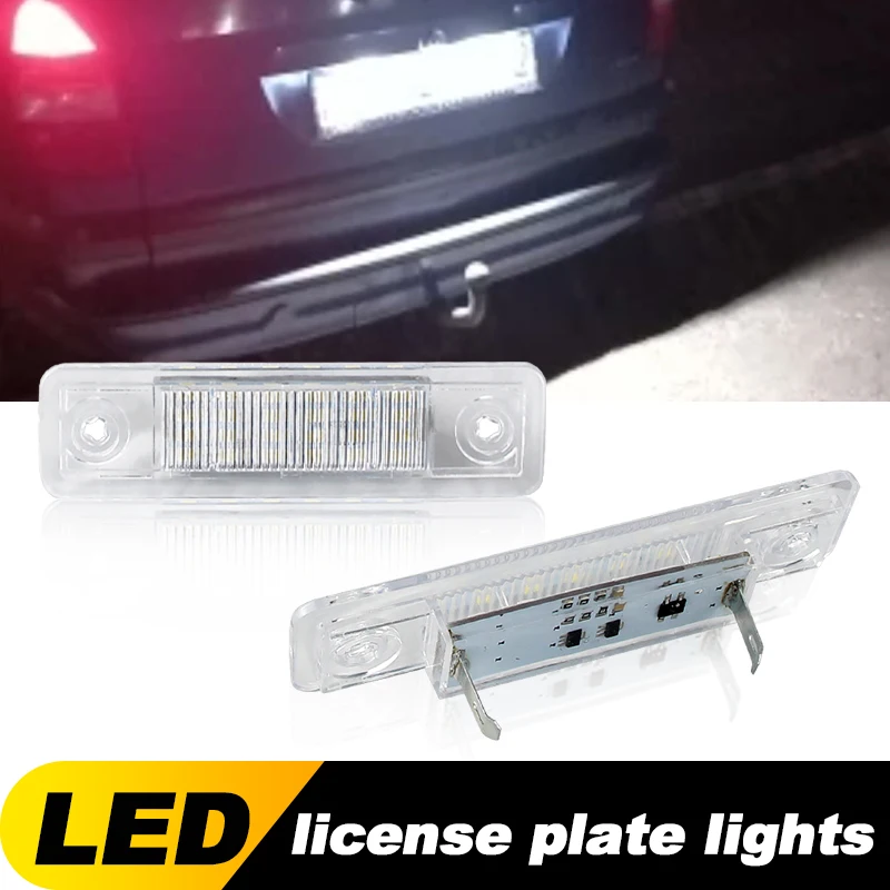 2Pcs OEM# 1224143/09197577/90213642 LED License Number Plate Light for Buick Excelle Opel Tigra Zafira Speedster Corsa Astra