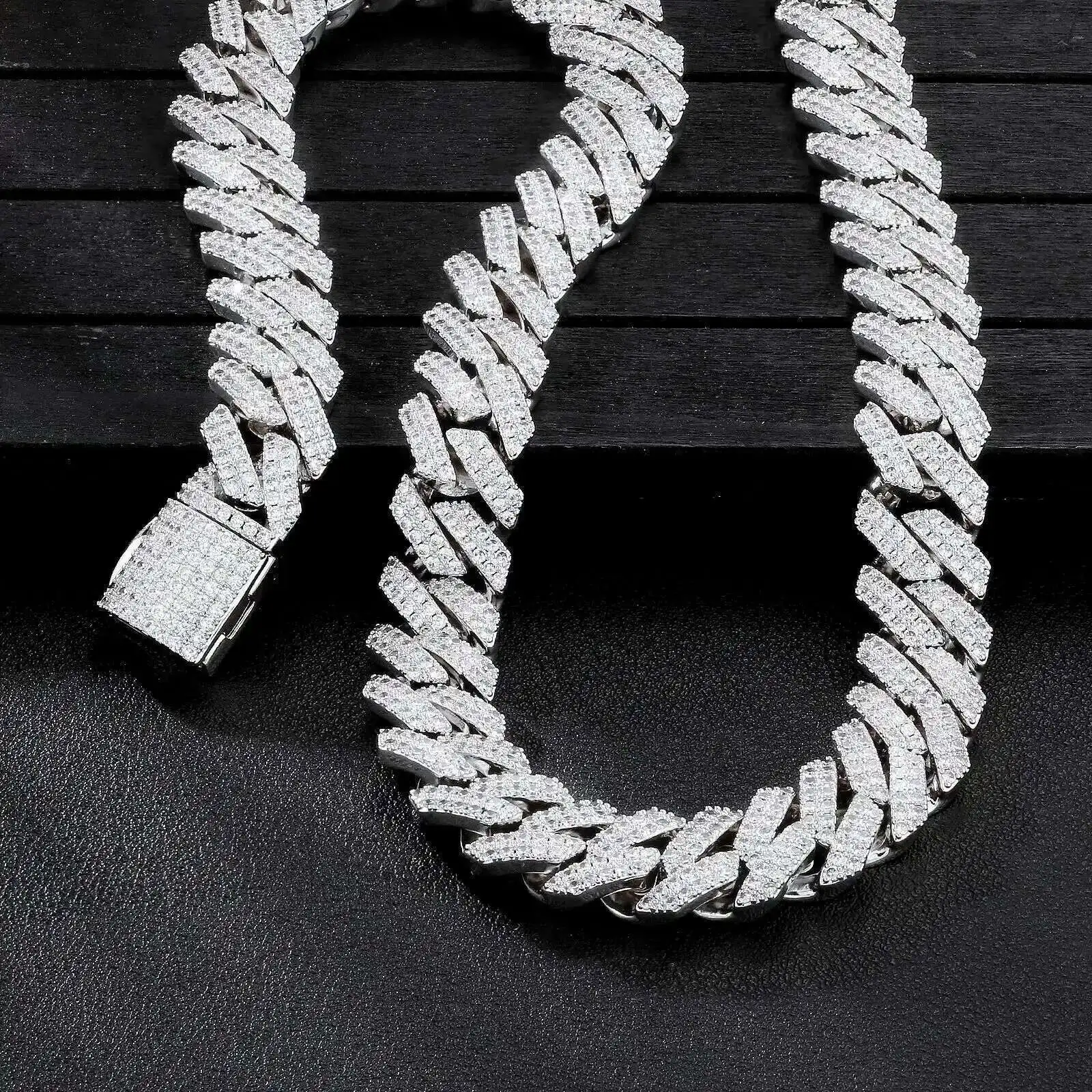 12 مللي متر الكوبية ربط سلسلة 14K مطلية بالذهب زركون الهيب هوب غرامة مجوهرات هدية رجالي مثلج خارج ميامي الكوبية قلادة للرجال النساء #5