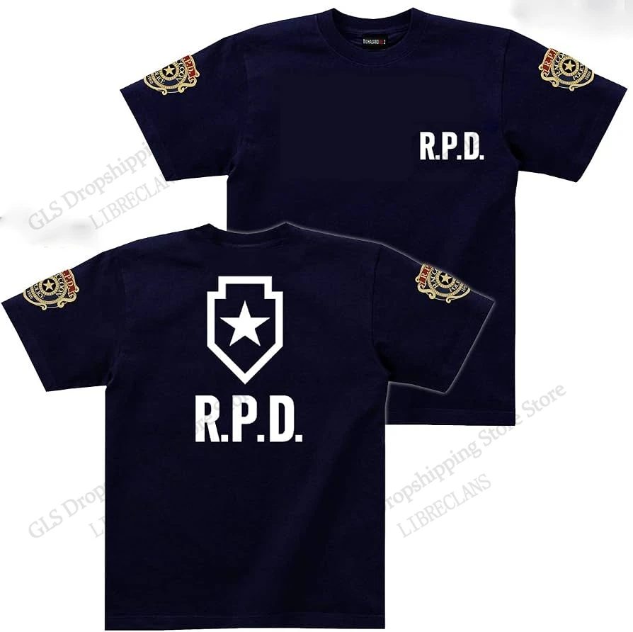 Movie Resident Evil RE:2 R.P.D. 3d Print T-shirt Men Women Fashion Short Sleeve Street Tops Tees Men Clothing Mens Tshirt Kids