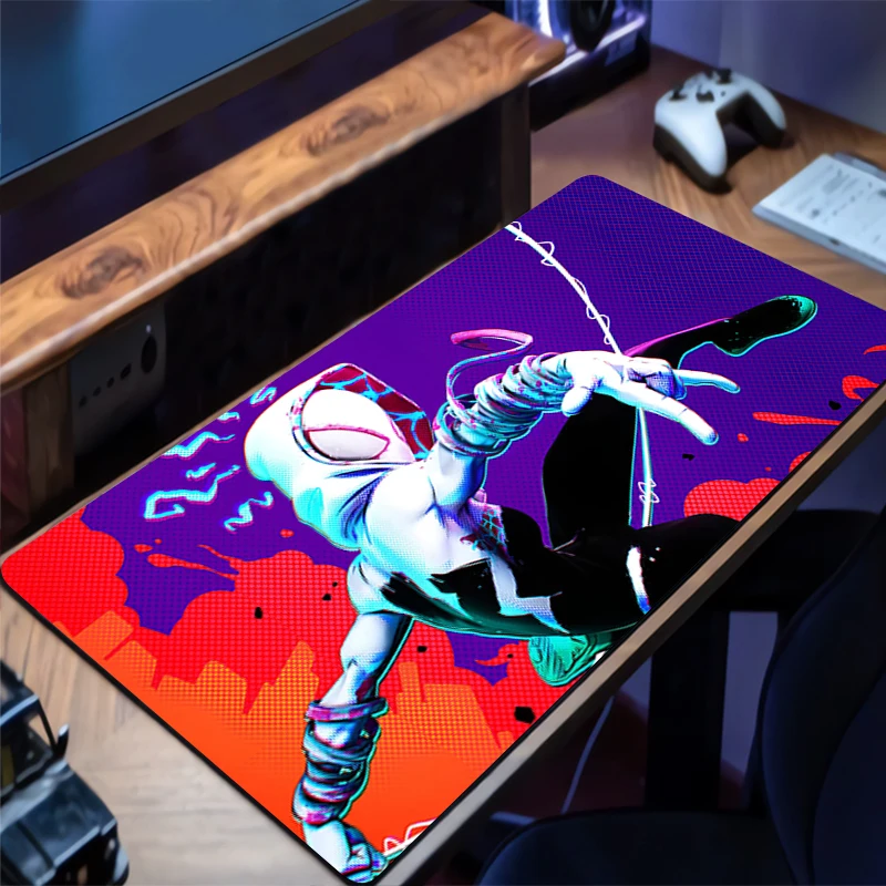 

Gaming Mouse M-marvel S-spider Woman Gwen Pad Computer Desk Mat Table Keyboard Pad Laptop Rubber Non-slip Back Mousepad Cushion