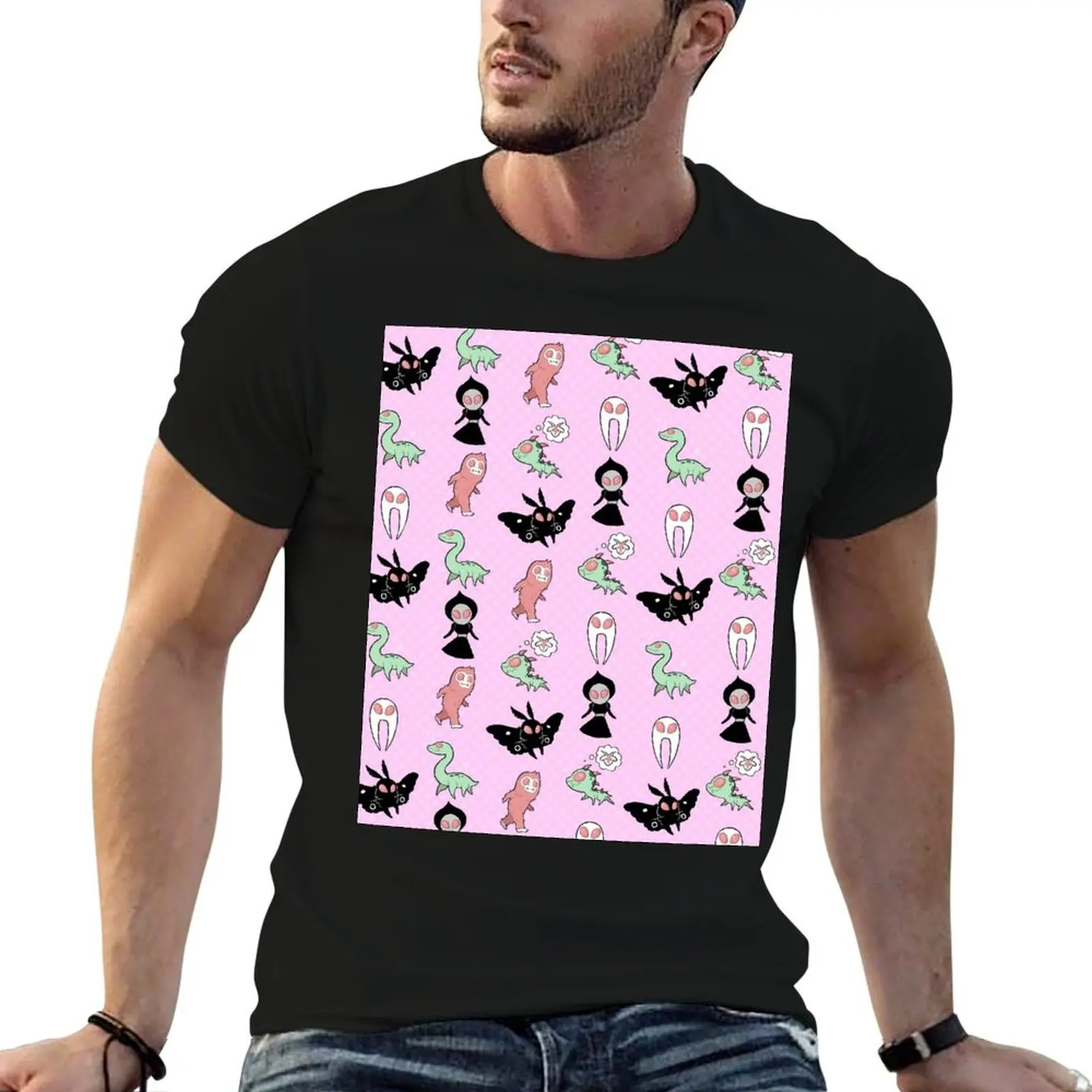 Pastel Cryptids (Pink) T-Shirt fashion shirts valentines clothes heavyweight t shirts for men