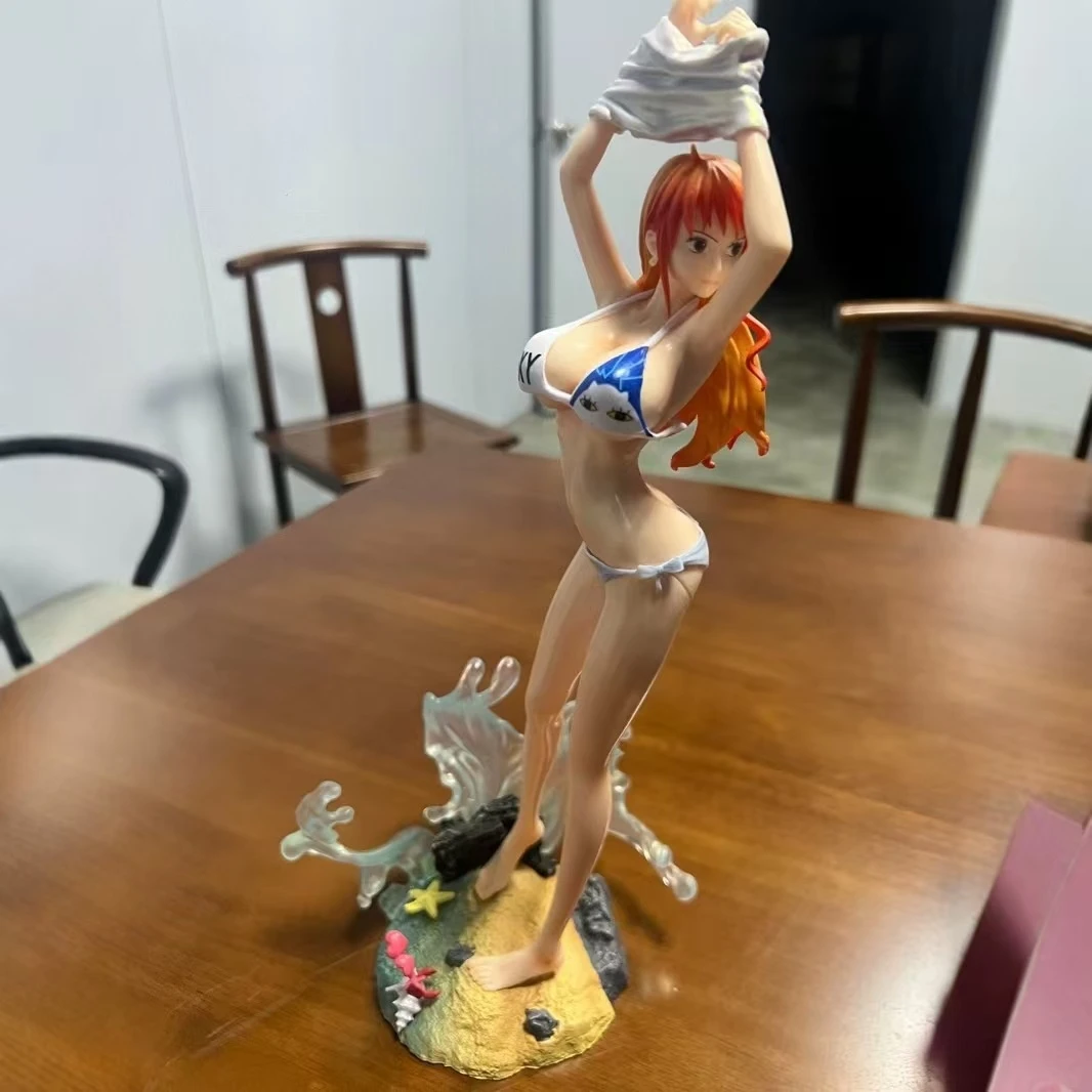 Figurka Nami w stroju kąpielowym - modna figurka anime, model postaci z kreskówki, ozdoba dla chłopców, prezent anime, lampa 3D, figurka anime