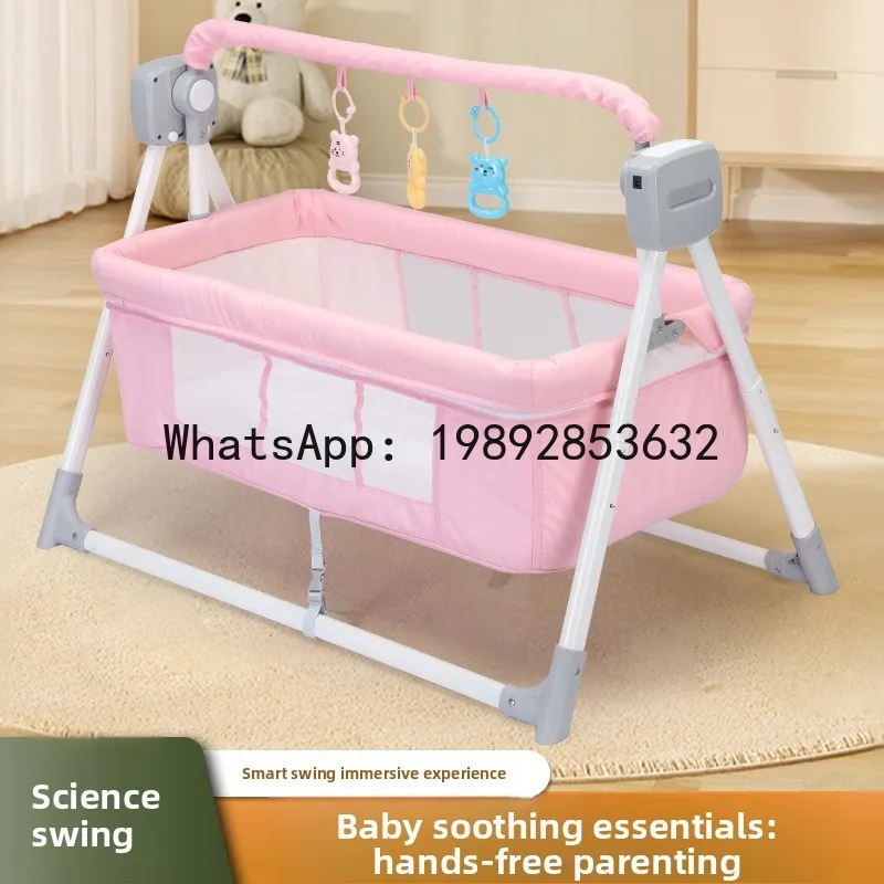 Berço elétrico multifuncional cama de balanço cadeira de balanço recém-nascido inteligente bebê calmante artefato cesta de sono