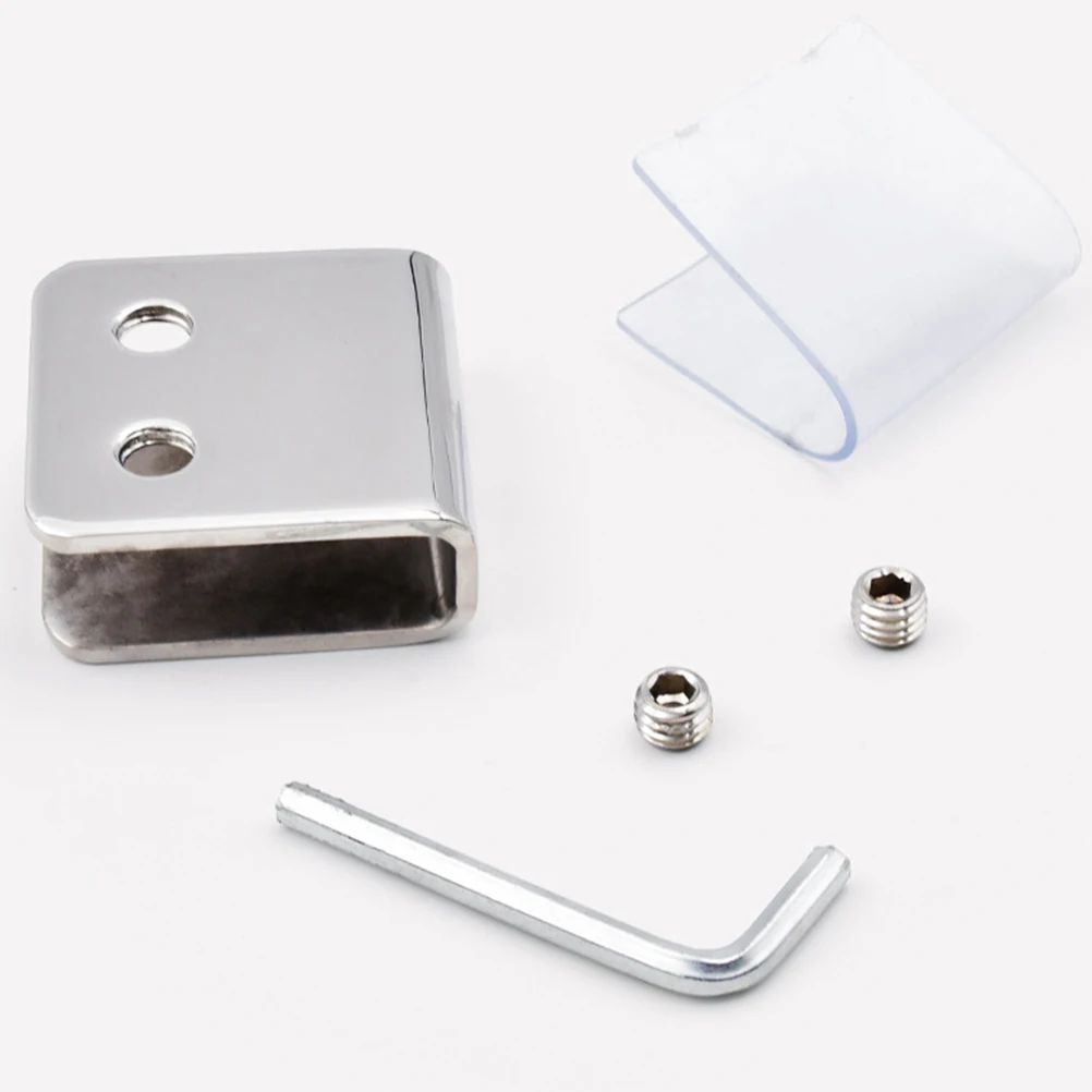 

4 Pcs Stainless Steel Mirror Clips 45x45mm 3mm Bright U shaped Clamps for Bathroom Glass Shelves Mounting HardwareBracket