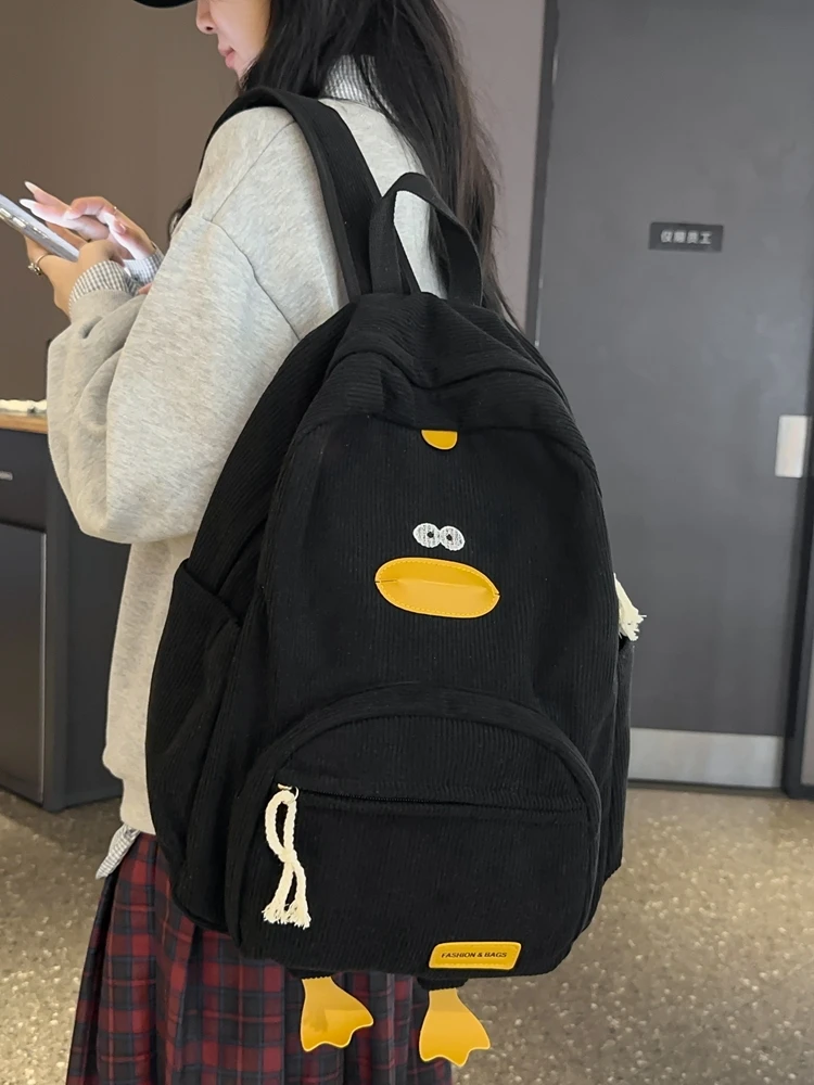 Grande capacità Duling Cartoon Bapa per ragazze Studenti delle scuole primarie e superiori Versione coreana Borsa a doppia spalla Elementa...
