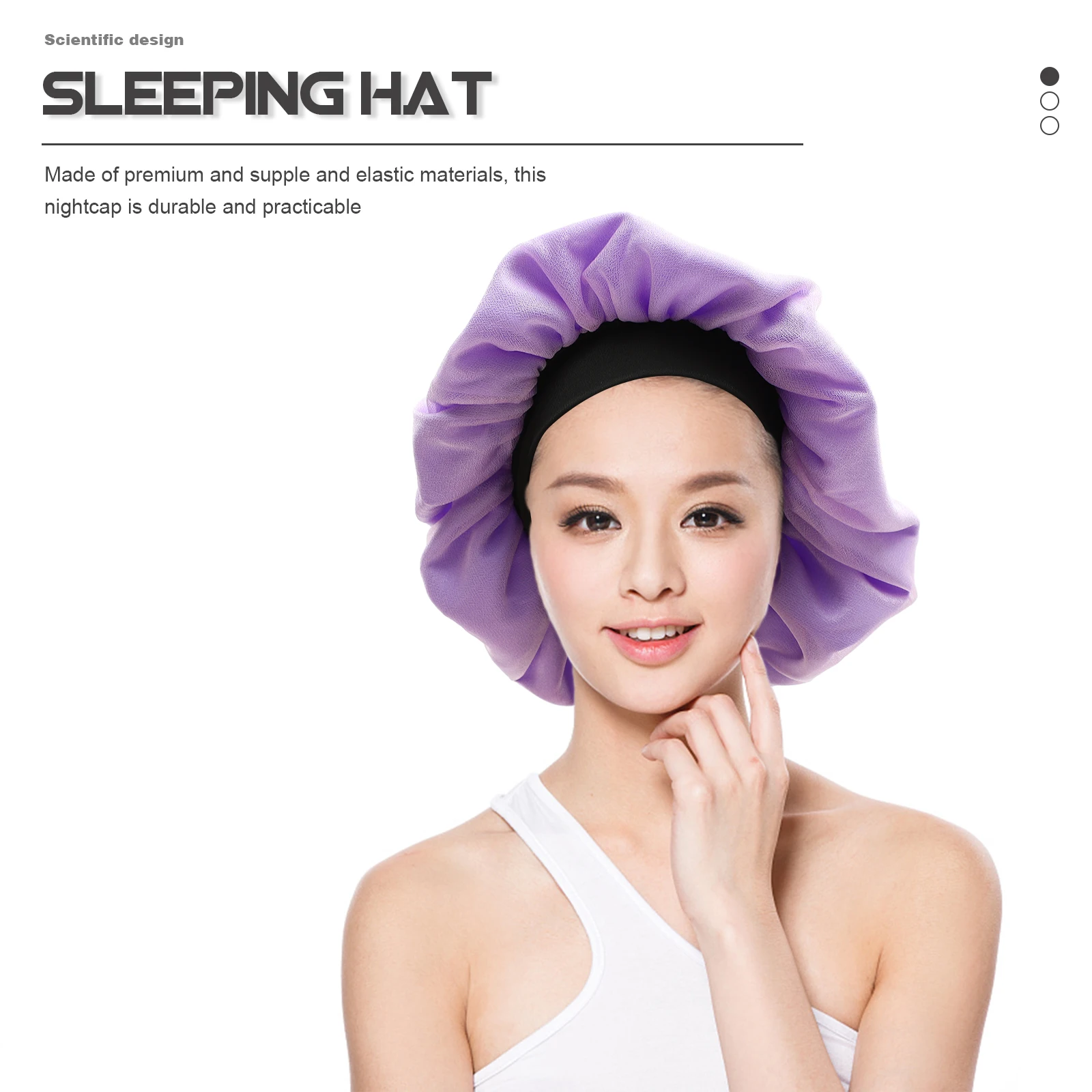

Ice Silk Hair Bonnet Elastic Sleeping Cap For Women Multi-Use Face Beauty Protection Shower Chemo Hat Decorative Wrap