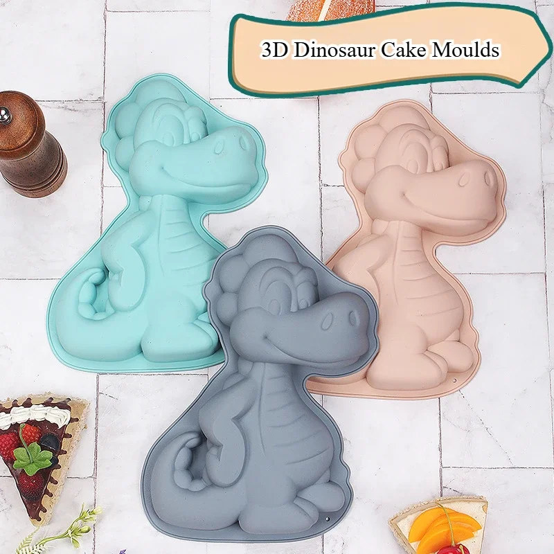 

Cake Mold 3D Dinosaur Cartoon Silicone Mold Cake Moulds Cookie Cutter Fondant DIY Small Dragon Cake Molds Baking Accessories