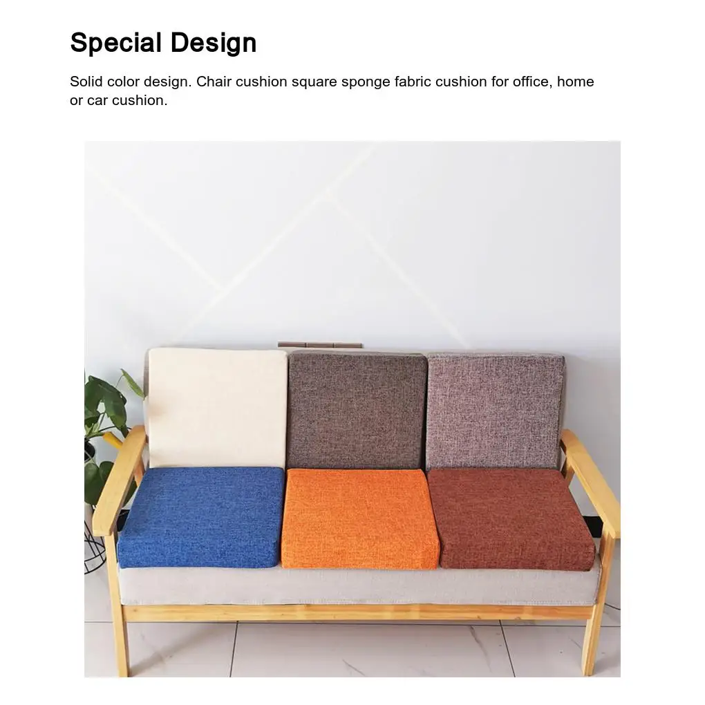 وسادة كرسي مربعة للمقعد الخلفي، حصيرة إسفنجية عالمية من البوليستر عالية الكثافة لملحقات العمل المكتبية للأريكة