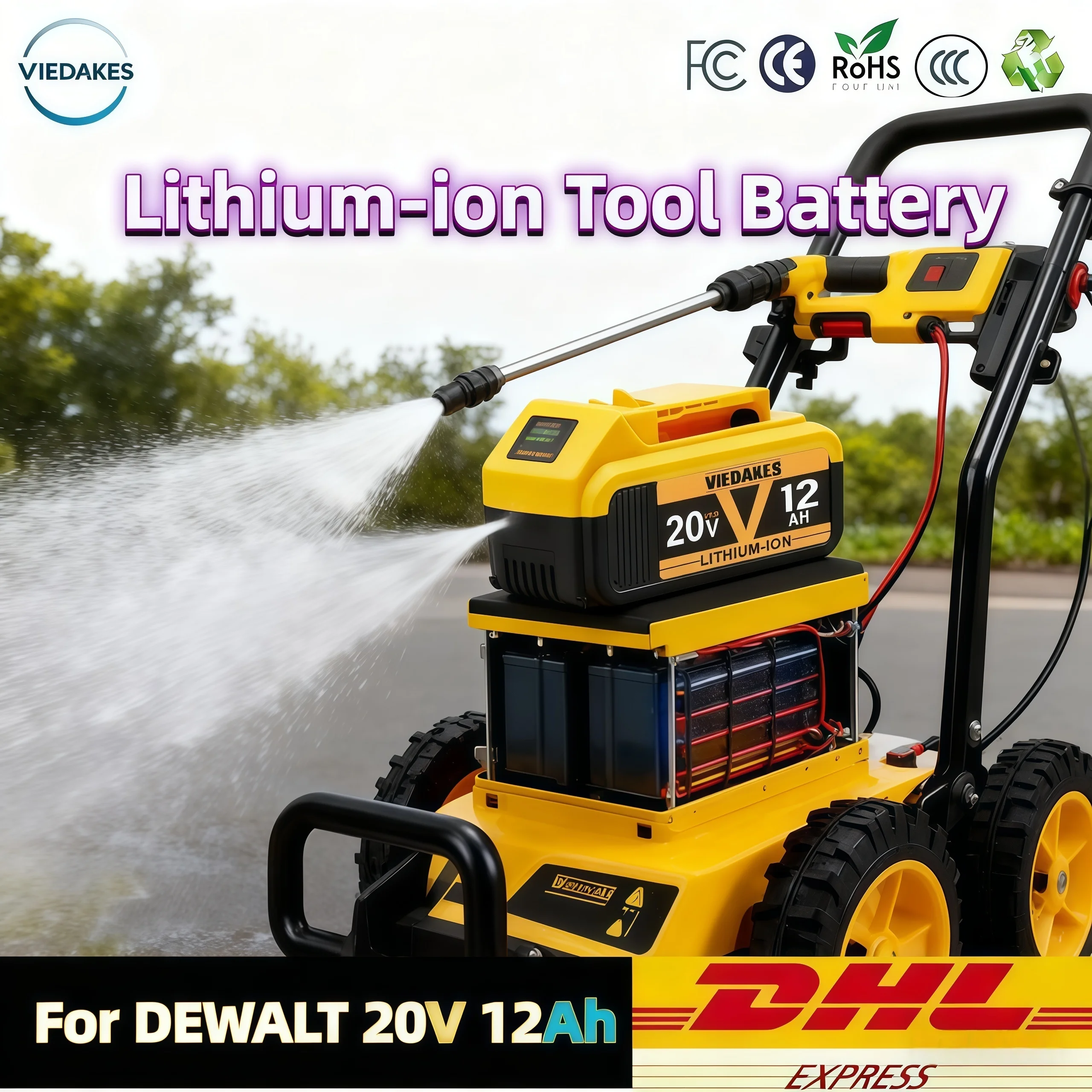 

for DeWalt 20Volt Max Lithium Ion Batteries 20V 12Ah DCB203 Li ion Battery Replacement DCB206 DCB205 DCB204 DCB200Power Tools