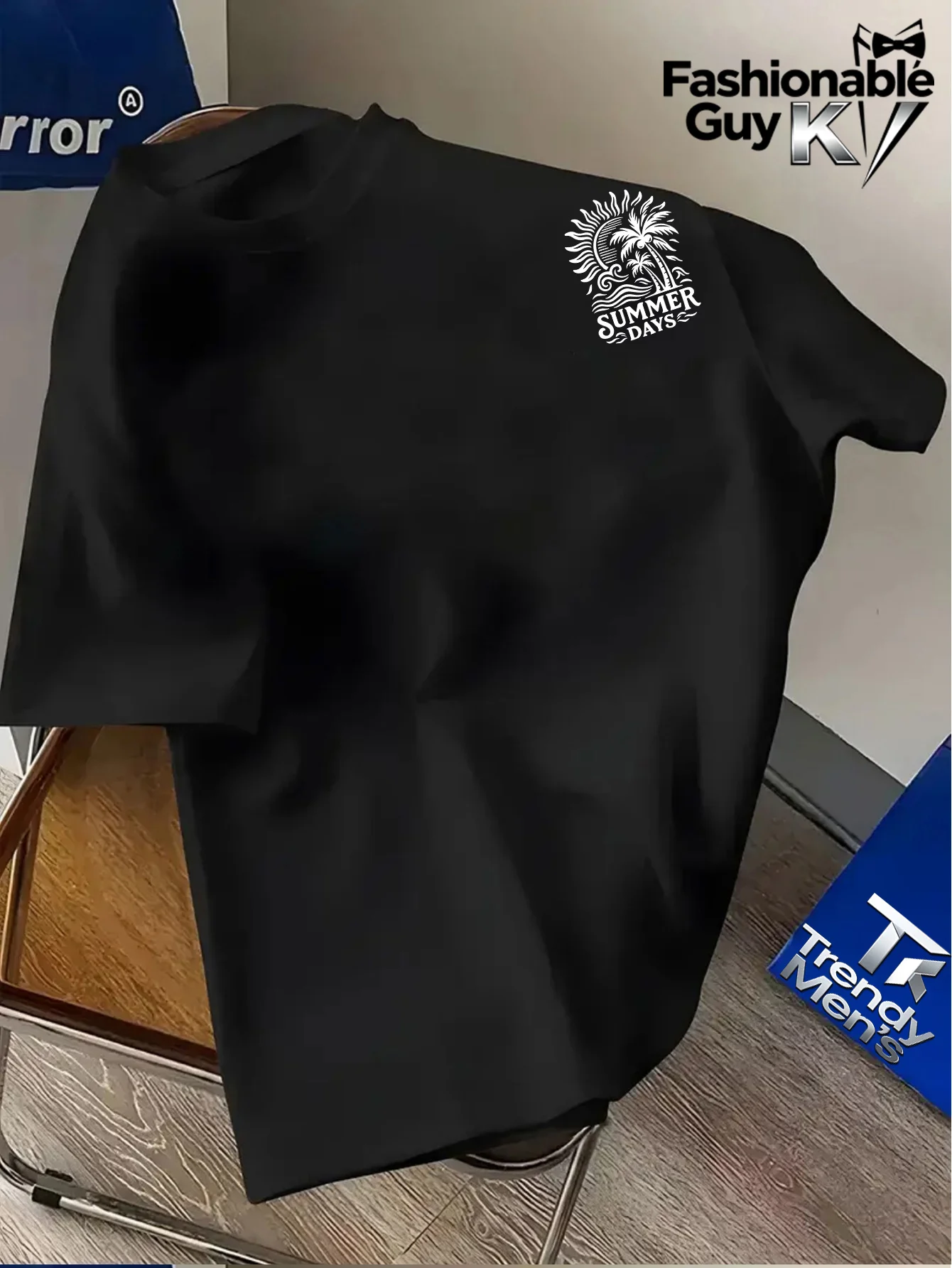 180G Pure Cotton Men Summer Commuter Versatile Base Half Sleeve Home Sports Office Worker T‑shirt