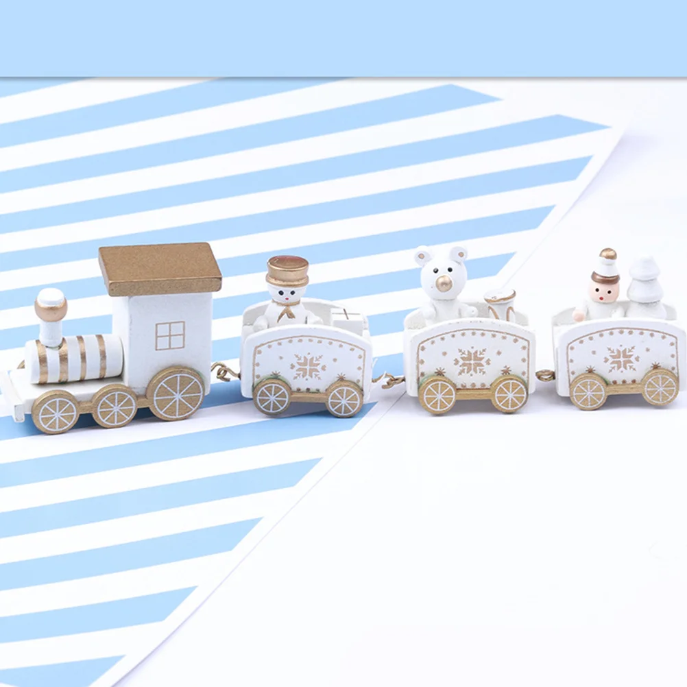 

Wooden Train Christmas Decoration Premium Craftsmanship Eco-Friendly Paint Festive Home Decor For Party New Year Gift
