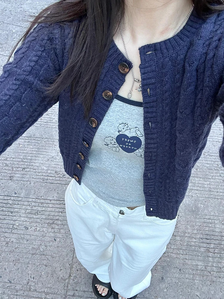 Début de l'automne coréen Sle ort tricoté pull manteau femmes Faionable chaleur émittinund Nelong Svebeaumark