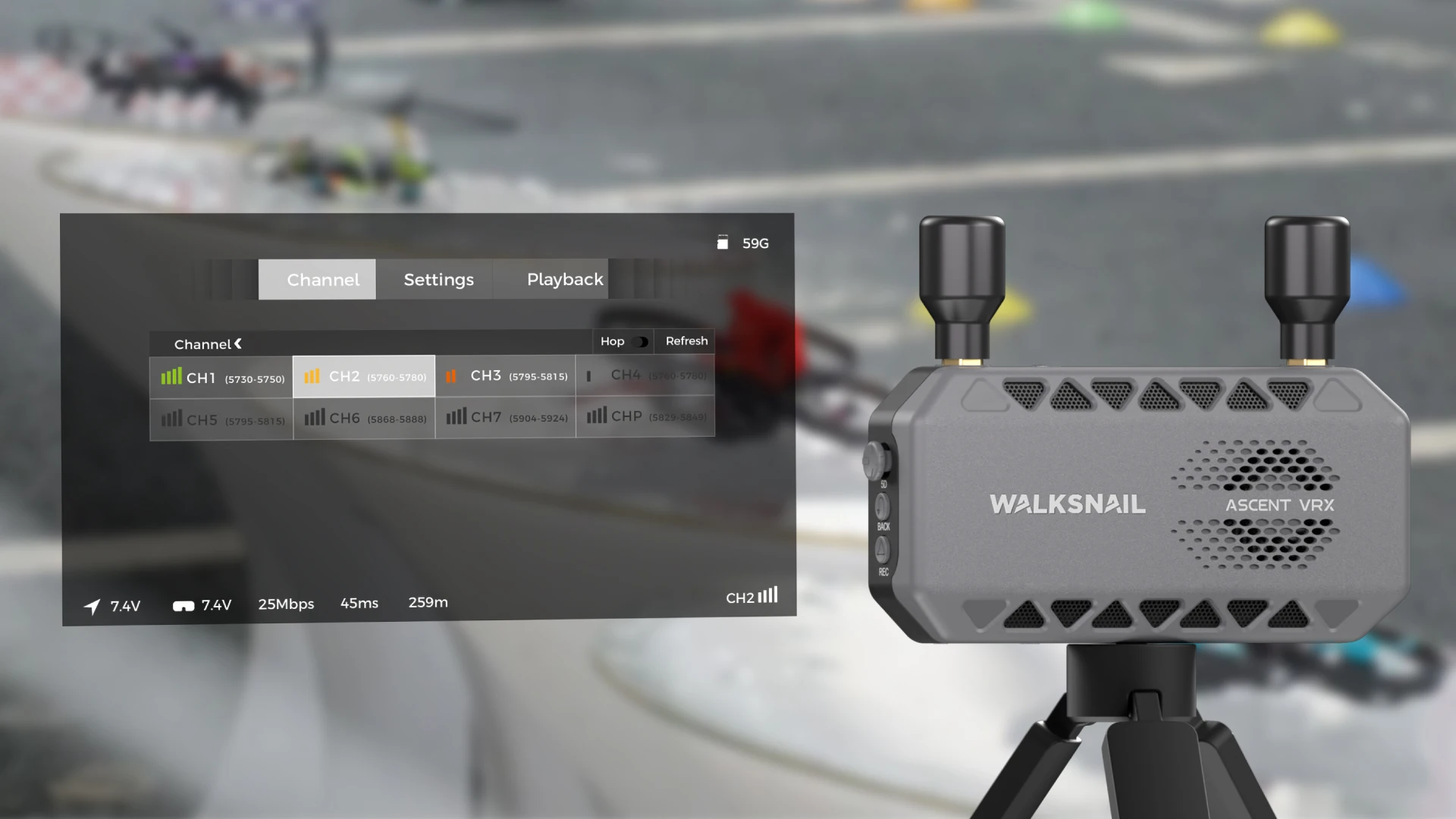 CADDXFPV Walksnail Ascent FPV VRX-Empfänger 5,8 GHz 6 km Dual-Antennen-Signal unterstützt alle FPV-Brillen und -Displays mit HDMI-Eingang. – Detail 20