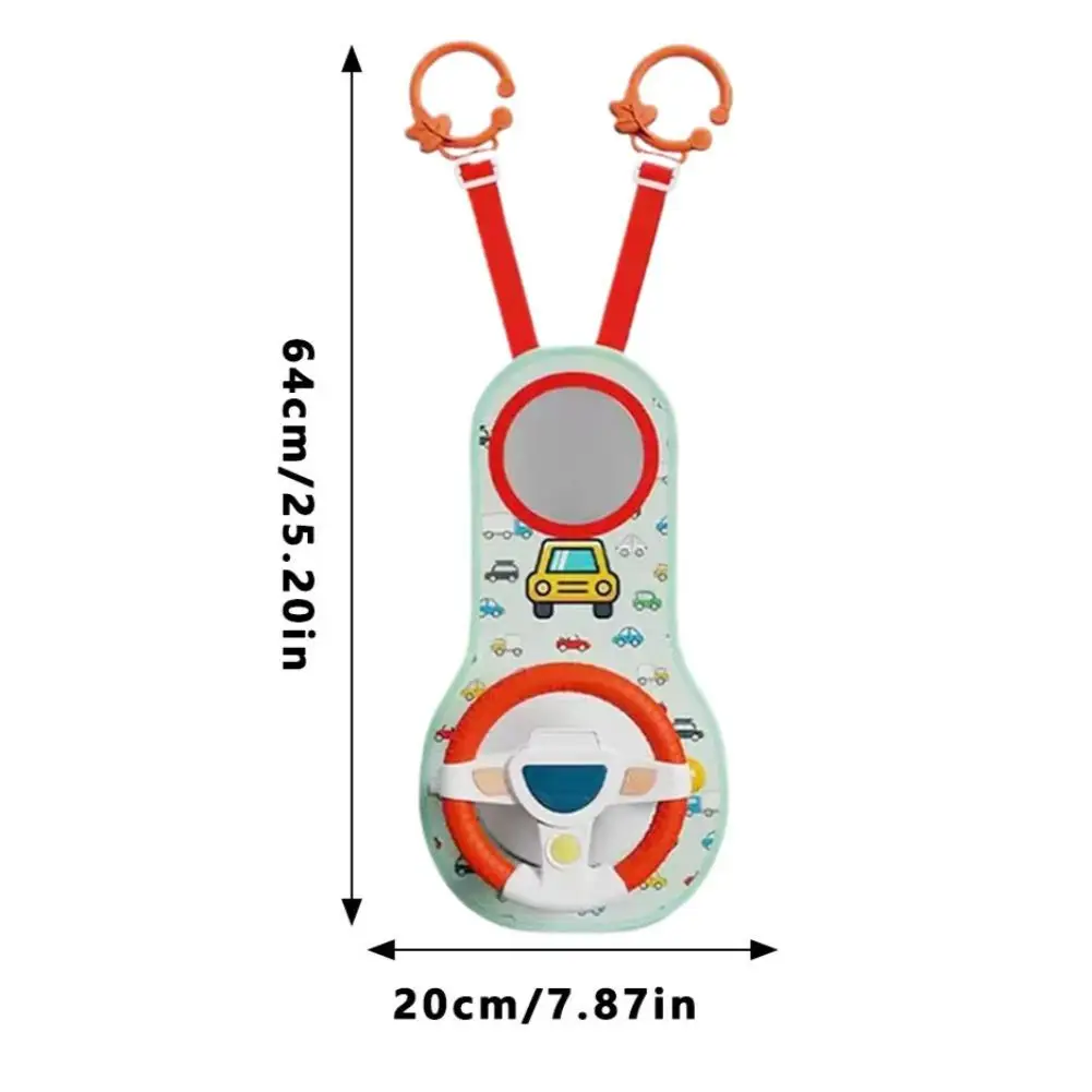ของเล่นพวงมาลัยเด็กพร้อมเพลง ติดตั้งในรถยนต์ จำลองการขับรถ ของเล่นพวงมาลัยสำหรับเด็กวัยหัดเดิน 0-12 เดือน ของขวัญ