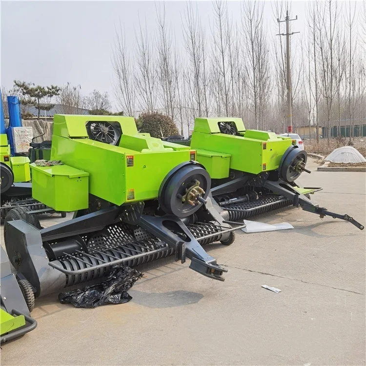 Used For Baling Forage Grass Corn Stalk Bean Stalk Tractor Driven Straw Stalk Rectangular Bale Bundling Machine Square Baler