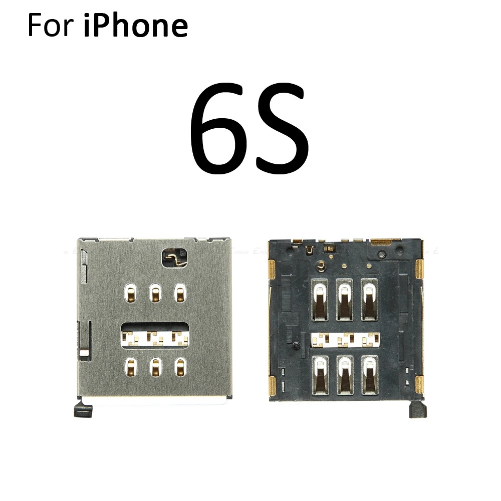 سيم بطاقة صينية المقبس فتحة محول موصل القارئ آيفون 5 5s SE 5C 6 6S 7 8 زائد حامل الحاويات استبدال أجزاء #6