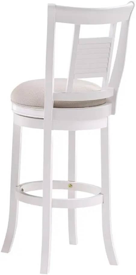 Madeira maciça giratória Bar Stool Set, estofados, carvalho branco, 2 pcs