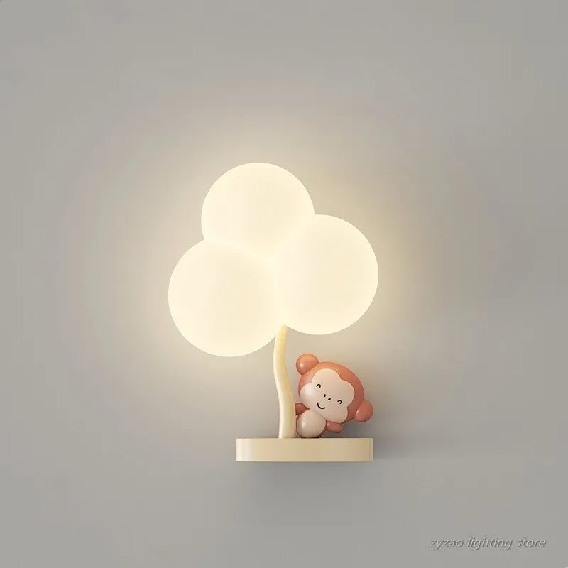 

Cream Style Wall Lamp Creative Cartoon Animal Shaped Room Decoration Lamp Spectrum LED Wall Light Indoor Decoration for Children
