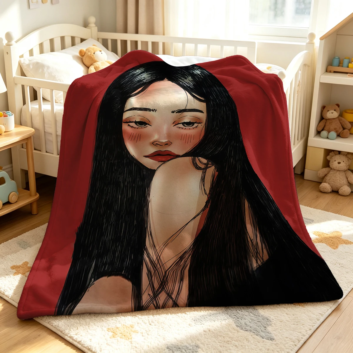 Maiden Flannel Blanket Warm Soft Halloween Christmas Couch Warm Cozy Decorative Decor Gift for All Season