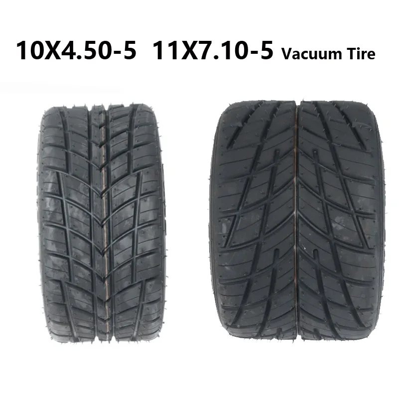 5 Inch Front or Rear Wheel Tubeless Tyre Anti-skid Rain Tires For Kating Go Kart ATV 10x4.5-5  11x7.10-5