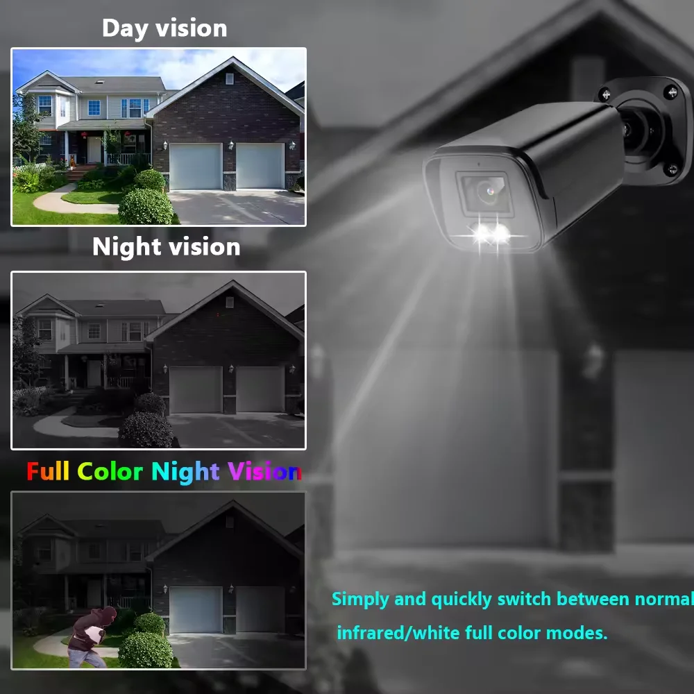 5MP 16 Buah Sistem Kamera Keamanan AHD CCTV 16CH DVR Set Pengawasan Video Rumah Penglihatan Malam Penuh Warna Luar Ruangan