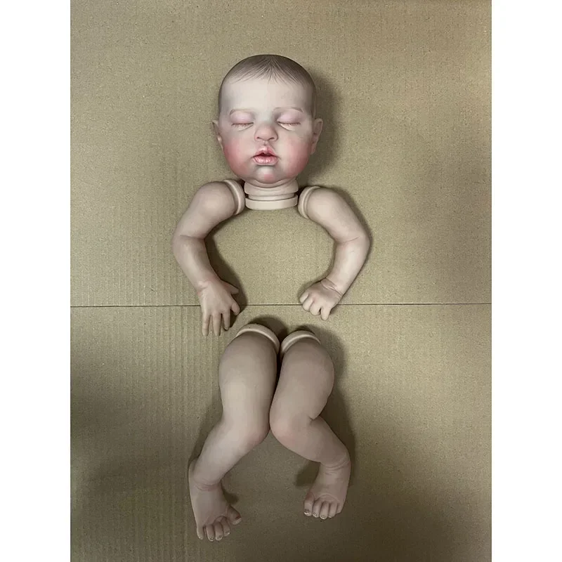 19inch Already Painted Kits Reborn Doll Kit Teddy Very Lifelike Baby Doll Parts with Many Details Veins kit bebê reborn