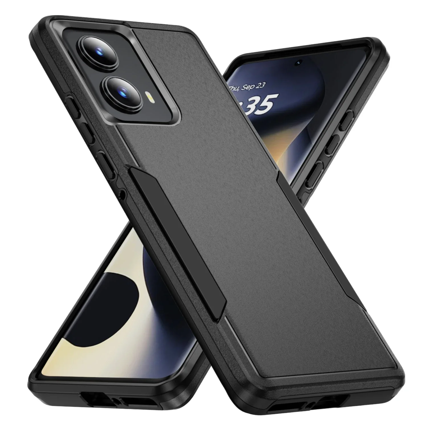TPU/PC Case for Moto Edge 2024 Motorola Funda Capa Shockproof Phone Cover Hybrid Armor Shell 2IN1 Dual Layer Protection