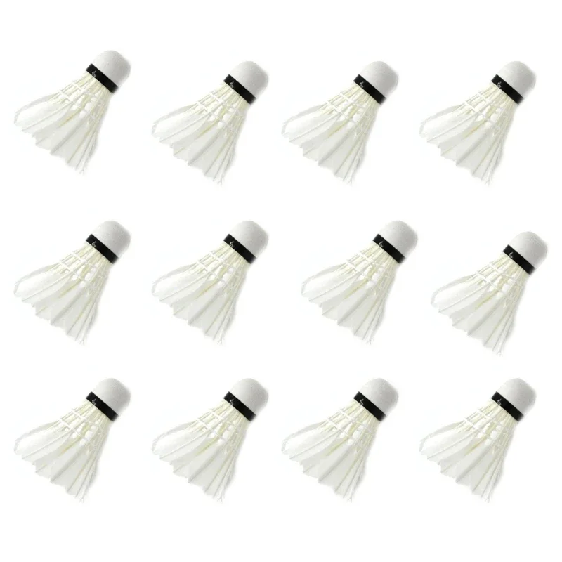 12Pcs Professional Shuttlecocks with Durability Stability & Duck Badminton Shuttlecocks Badminton Birdie