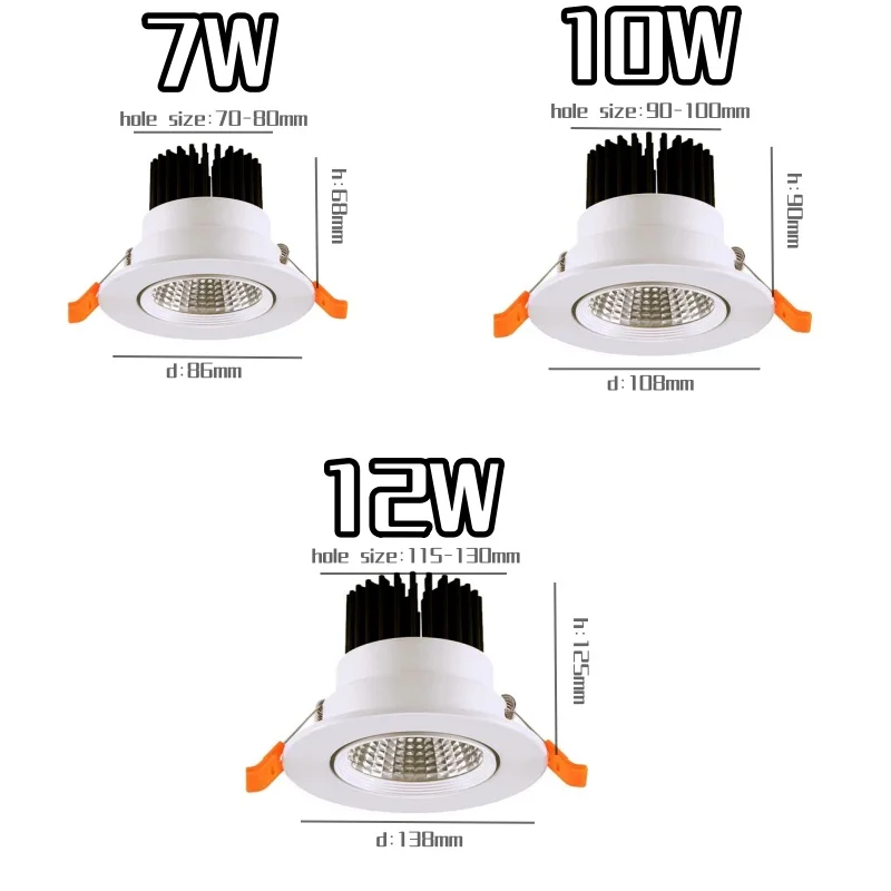 Fotografia 6: Refletor cob embutido dali 0-10v led downlight tuya bluetooth zigbee ra95 inteligente regulável alumínio ac110v 220v iluminação interna