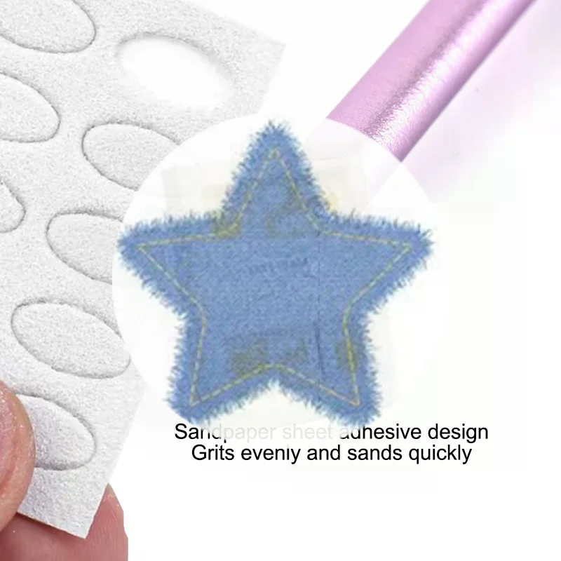 6 in 1 네일 베벨드 헤드 스테인리스 스틸 큐티클 푸셔 네일 아트 샌딩 태블릿 매니큐어 스틱 도구 (살롱 네일 액세서리용)